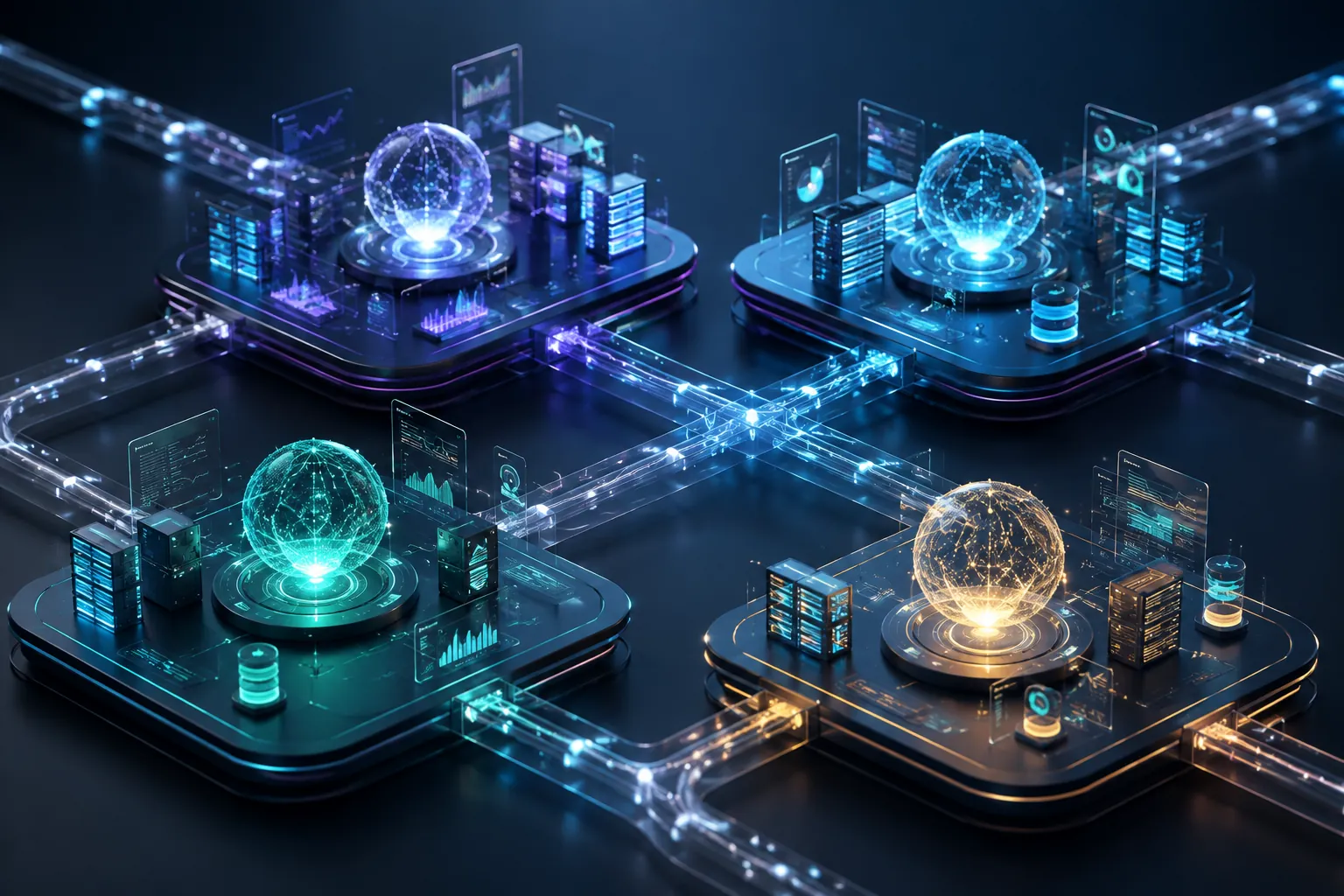 Data mesh architecture with domain-oriented data ownership and federated governance