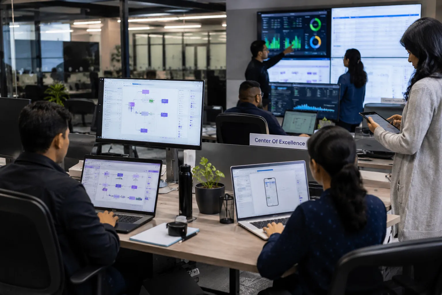 Low-code no-code governance with center of excellence, security scanning, and citizen developer guardrails